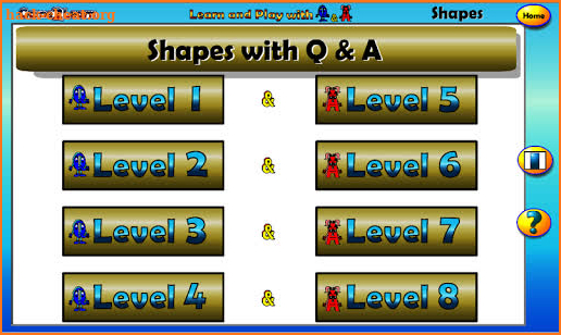 2D and 3D shapes with Q&A screenshot