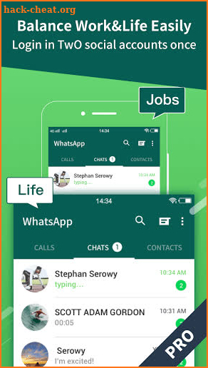 2Face PRO  - 2 Accounts for 2 whatsapp screenshot