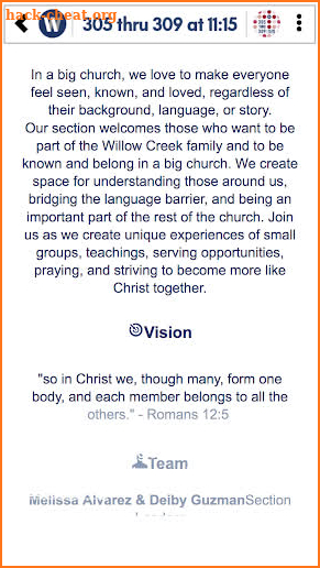 305thru309 Willow Creek Church screenshot