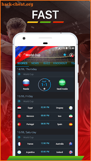 365Scores - WC 2018 Live Scores screenshot