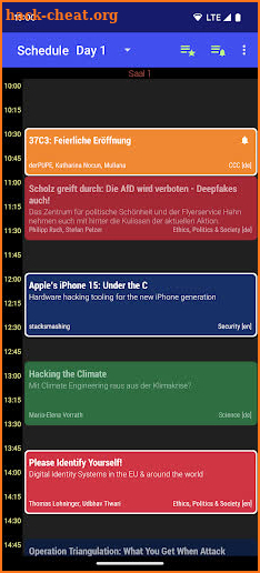 37C3 Schedule screenshot