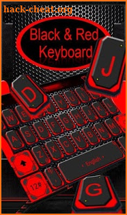 3D Black And Red Tech Keyboard Theme screenshot