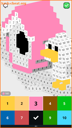 3D Color by Number with Voxels - Pixel Coloring screenshot