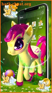 3D Cute Baby Pony theme screenshot