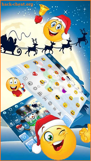 3D Cute Christmas Snow Man Keyboard Theme screenshot