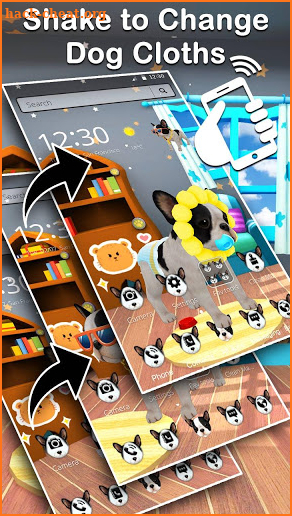 3D Cute French Bulldog Theme screenshot