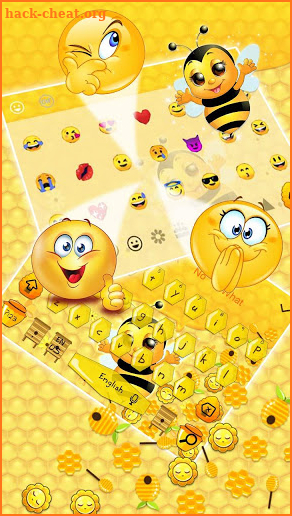 3D Cute Honey Bee Gravity Keyboard Theme screenshot