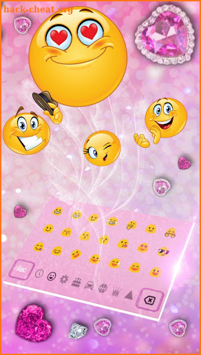 3D Diamonds Gravity Keyboard screenshot