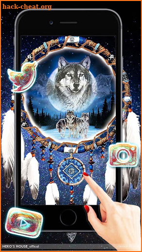 3D Dream Catcher Star Wolf Live Wallpaper Theme screenshot