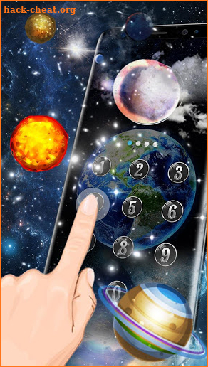 3D Earth Space Lockscreen Theme screenshot