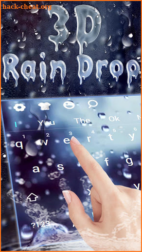 3D Falling Raindrop Keyboard screenshot