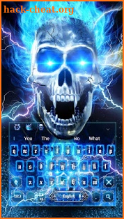 3D Fire Death Skull Keyboard Theme screenshot