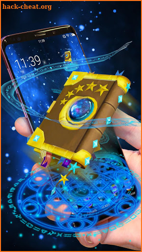 3D Galaxy Magic Golden Book Theme screenshot