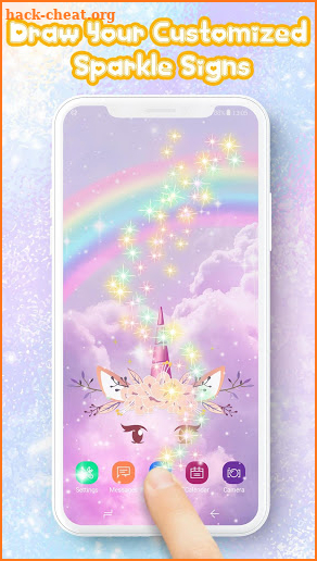 3D Glitter Unicorn Live Wallpaper screenshot