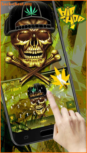 3D Gold Hip-Hop Skull Keyboard screenshot