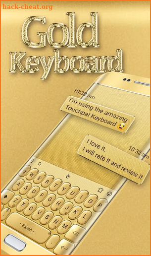 3D Gold Keyboard Theme screenshot