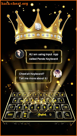 3D Golden Crown Keyboard screenshot