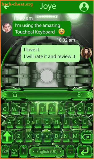 3D Green Skull Keyboard Theme screenshot