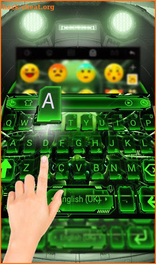 3D Green Skull Keyboard Theme screenshot