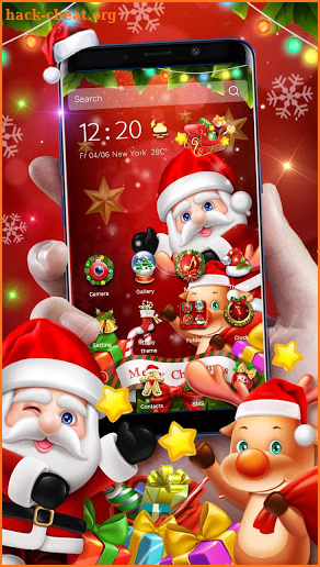 3D Happy Christmas Santa Theme screenshot