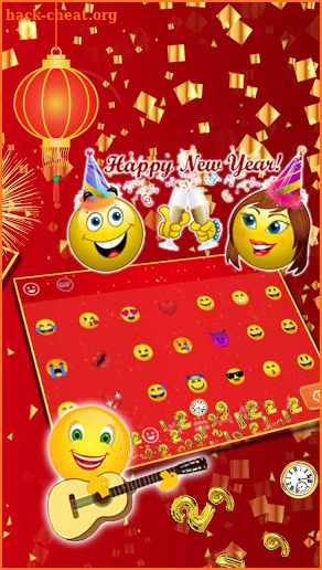 3D Happy New Year 2019 Gravity Keyboard screenshot