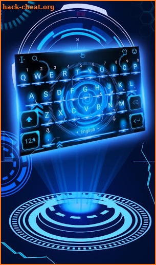 3D Hologram Keyboard Theme screenshot