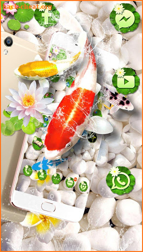 3D koi fish theme screenshot