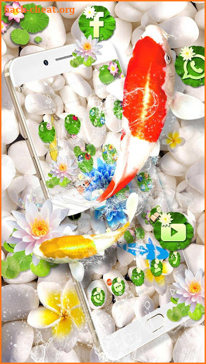 3D koi fish theme screenshot