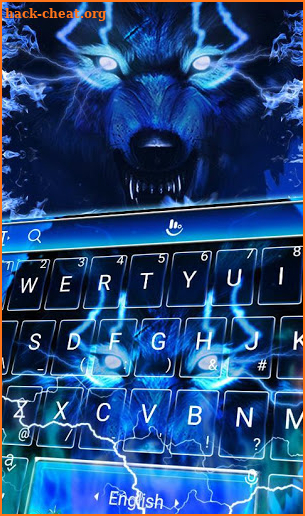 3D Lightning Wolf Keyboard Theme screenshot