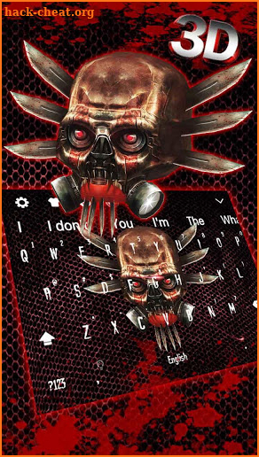 3D Live Blood Metal Skull Keyboard screenshot