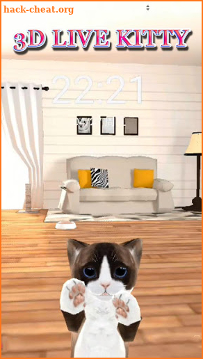 3D Live Cute Kitty Lock Theme screenshot