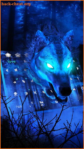 3D Live Ice Wolf Keyboard Theme screenshot