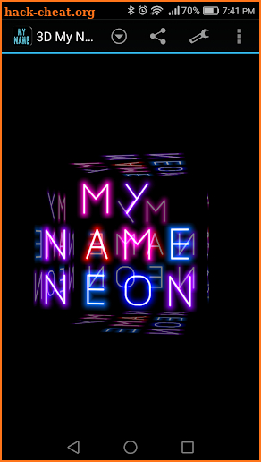 3D My Name Neon Live Wallpaper screenshot