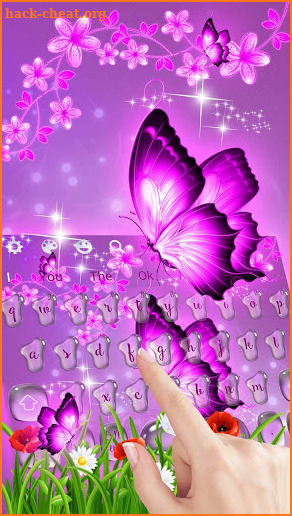 3D Neon Butterfly Kawaii Keyboard screenshot