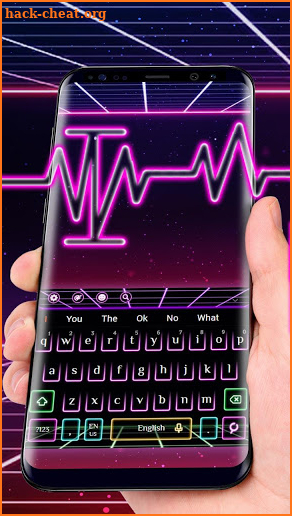 3D Neon Live Hearbeat Keyboard Theme screenshot