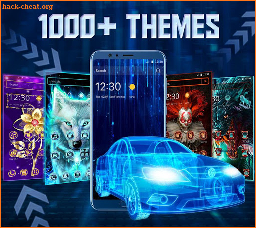 3D Neon Sports Car Launcher screenshot