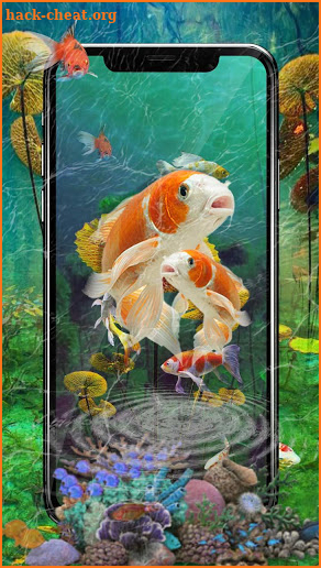 3D Parallax Koi Fish Lock Screen screenshot