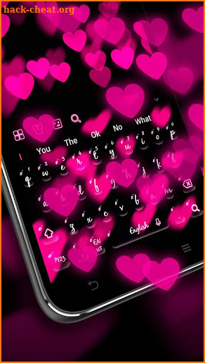 3D Pink Love Keyboard Theme screenshot