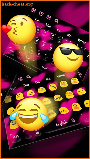 3D Pink Love Keyboard Theme screenshot