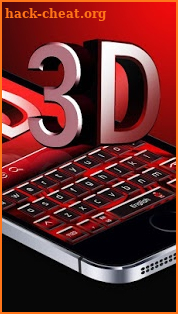 3D Red Black Keyboard Theme screenshot