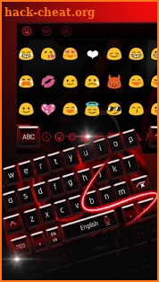 3D Red Black Keyboard Theme screenshot