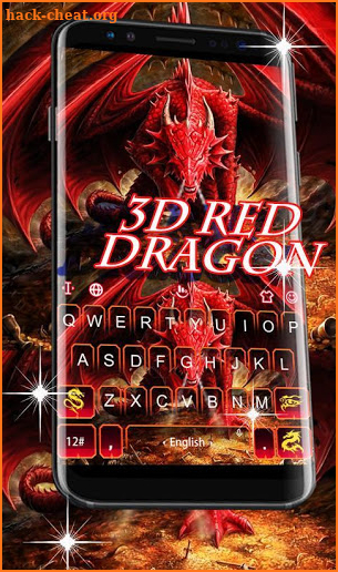 3D Red Dragon Keyboard Theme screenshot