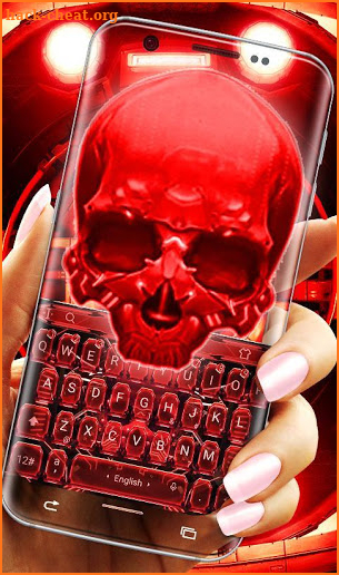 3D Red Skull Keyboard Theme screenshot