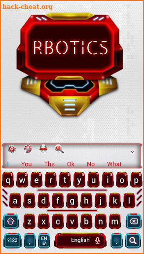 3D Red Technology Robotics Keyboard Theme screenshot