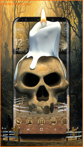 3D Skull Candle Launcher Theme screenshot