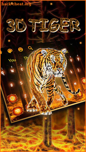 3D Tiger Keyboard Theme screenshot