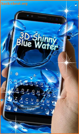 3D Water Droplets Keyboard Theme screenshot