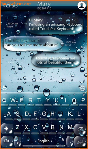 3D Water Screen Keyboard Theme screenshot