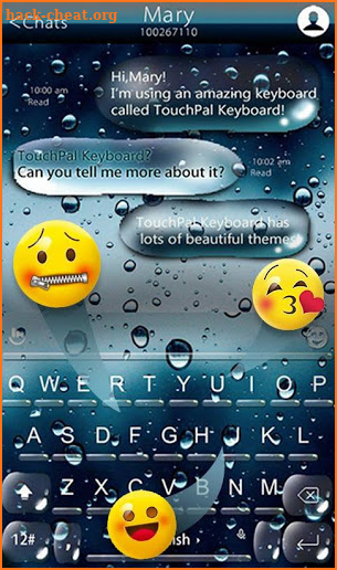 3D Water Screen Keyboard Theme screenshot