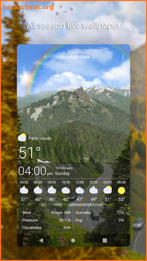 4 Season Road - Weather Live Wallpaper screenshot